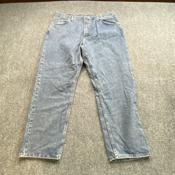 Wrangler Five Star Premium Jeans Mens 40x30 Blue Demin Relaxed Fit Straight Leg - Picture 1 of 10